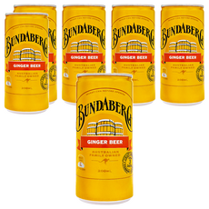 BUNDABERG 賓德寶 薑汁風味氣泡飲, 200ml, 6罐