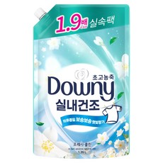 다우니 실내건조 초고농축 섬유유연제 프레시 클린 자스민향 리필, 1.35L, 1개
