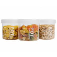 데일리픽 오곡 잡곡 투명 원형 밀폐용기 600ml, 3개, 단품