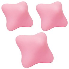헤이피 근막이완 육각 마사지볼, 3개, 핑크
