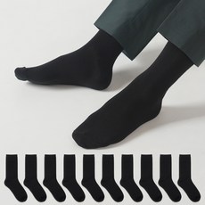 NO DESIGN 男款素色西裝長筒襪 10雙