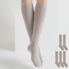 NO DESIGN 女款素色及膝襪組 5雙