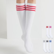 NO DESIGN 女款3線及膝襪組 5雙