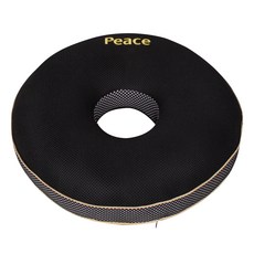 圓形甜甜圈坐墊, 1個, 黑色