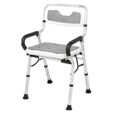 디어모모 노인 환자용 높이조절 등받이 목욕의자, 그레이, 1개