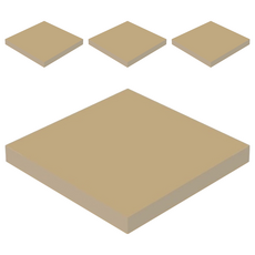 Tamsaa 牛皮便條紙 76 x 76mm, 4本, 100張, 牛皮紙色