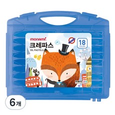 모니주 가방 크레파스 블루, 18색, 6개