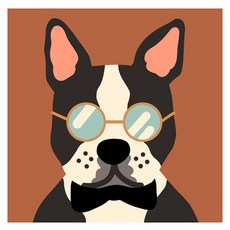 Artjoy DIY數字油畫 20 x 20 cm, 1個, 波士頓㹴