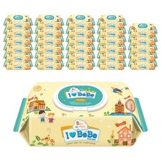 아이러브베베 아이보리 물티슈 캡형, 62g, 72매, 30개