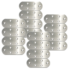 EMPIRE 加固五金 管件扁鐵 不鏽鋼一字型連接板 18號 6H3T94, 16個