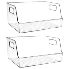 透明文件收納盒 大號, 橫式, 2個