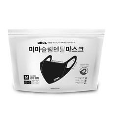 미마마스크 슬림덴탈마스크 중형 M, 50개입, 1개, 검정