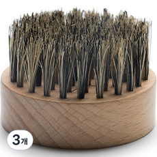 Man Tool Kit's 圓形刮鬍刷 原木花豬毛, 1入, 3個