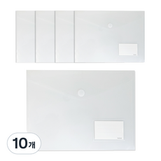 TUCO.B 魔鬼氈鈕扣文件夾 A4, 透明, 10個