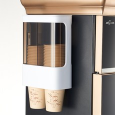 Solve Living大容量紙杯分配器 2孔 80杯, 白色, 1個