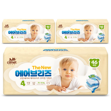 코멧 베이비 에어브리즈 코지핏 기저귀 밴드형 남여공용, 138매, 대형(L)