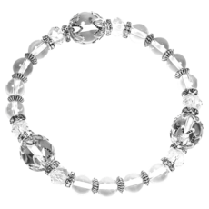 AI宝石 晶鑽水晶手鍊，5色可供選擇, 晶鑽白, 5g