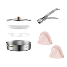 Shining Star 中國星閃 不銹鋼隔水蒸魚鍋套組, 1組, 38cm