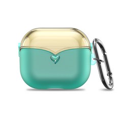 AirPods 保護殼+登山扣, AirPods Pro, 綠色+黃色(保護殼), 1組