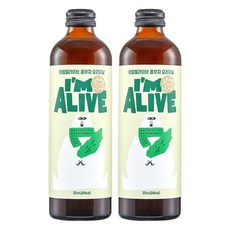 아임얼라이브콤부차 유리병 오리지날, 315ml, 2개