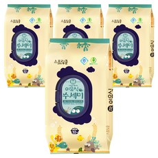 sprinkle 一次性嬰兒副食品菜瓜布, 混合顏色, 32入, 4個