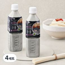 맑은물에 국산 서리태 콩물과 풍국면 콩국수키트 2인분, 1.2kg, 4세트