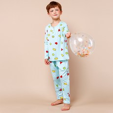 Cielstory 兒童木紋瀝青拉絲上下套裝