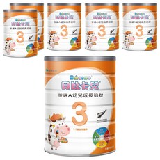 Babecare 貝比卡兒 金選A 幼兒成長牛奶粉3號, 900g, 6罐