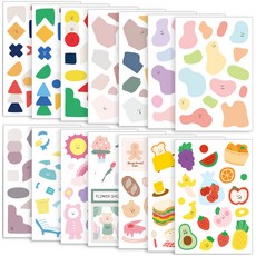 RIHOON 造型泡沫貼紙 14入, 混色, 1組