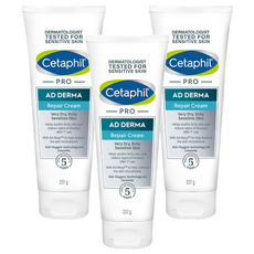 Cetaphil 舒特膚 AD益膚康修護舒敏乳霜，含有植物性保濕成分，舒緩乾癢，含燕麥成分，提升肌膚屏障功能，適合異位性皮膚炎患者, 227ml, 3條