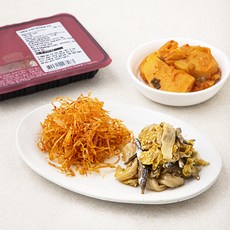 식도감 볶은조림 반찬 오징어 실채 볶음 30g + 묵은지 멸치 볶음 100g + 매콤 감자 조림 130g 세트, 1세트