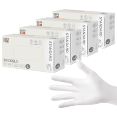 브릭글로 스탠다드 니트릴장갑 100p, 화이트, 대(L), 4개