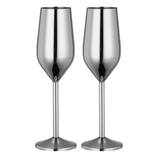 스텐 샴페인잔 실버, 2개, 200ml