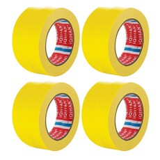 iQIHAN 彩色遮蔽膠帶 黃色 50 mm x 20 m, 4個