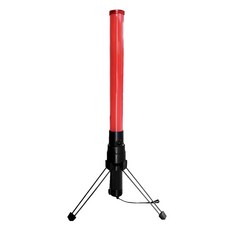 LED 안전 신호봉 + 삼각 거치대 세트, 레드 + 블랙, 1세트