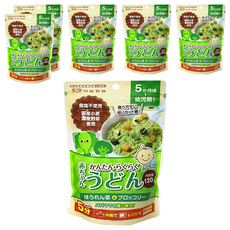 田靡製麵 寶寶烏龍麵 波菜花椰菜 120g*6包入 - 5個月以上寶寶副食品，日本產不使用食鹽, 6包