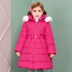 MARi n MORi 女童連帽腰帶填充外套