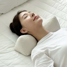 누아 비즈폼 경추베개, 화이트, 1개