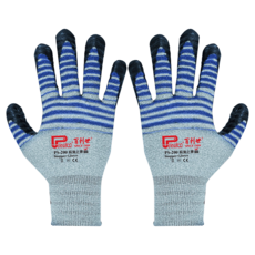 PANRICO 百利世 超強止滑手套 胎紋 耐磨手套 PS-200, S(215 x 85mm), 灰色 + 黑色, 1雙