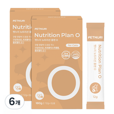 펫누리 고양이 뉴트리션플랜 O 15p, 180g, 6개, 구강