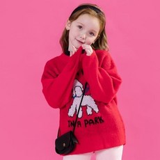 ILoveJ 兒童散步小狗針織衫