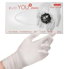 WithYou 乳膠手套 無粉型, 大(L), 1個