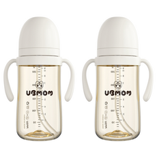 유비맘 시그니처 빨대컵, 280ml, 2개, 구름