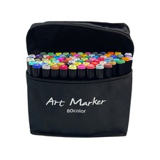 東亞PMS 三角握桿設計雙頭美術麥克筆 標準型 + 收納袋, 80色, 1套