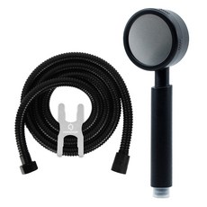 HOMEDAUM Monster蓮蓬頭+淋浴軟管2m+扳手組, 1組, 黑色