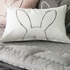 쉬즈홈 버니 순면 디자인 베개커버