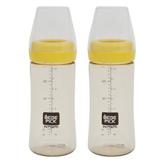 PPSU奶瓶, 無奶嘴, 黃色, 250ml, 2個