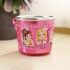 소피루비 국산 논슬립 날개 스텐컵, 핑크, 1개