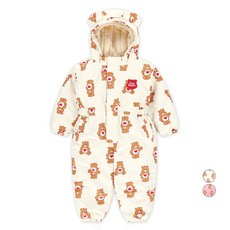 Care Bears 童款溫柔小熊印花熊耳連帽保暖連身雪衣