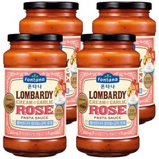 폰타나 롬바르디아 생크림 앤 갈릭 로제 파스타소스, 600g, 4개